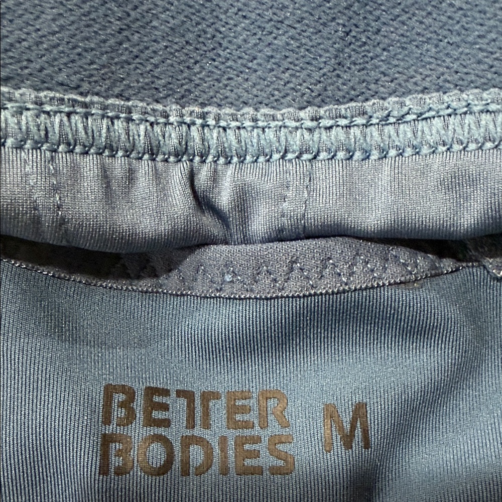 BETTER BODIES Blue Strappy Crossback Sports Bra. Gently used - Picture 3 of 8